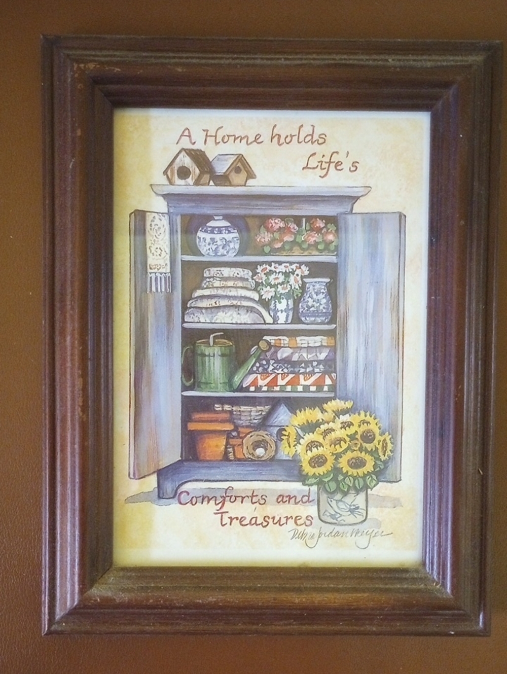 Framed Art Print. A Home Holds Life's Comforts and Treasures. Debra Jordan Meyer
